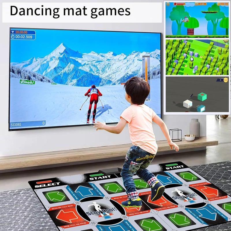 Damcoola TV Dance Mat Games - Wireless Music Electronic Dance Mat Fun Dance Fitness Games for Kids, Christmas and Boys and Girls Birthday Gift Ideas, Silver Gray - Image 4